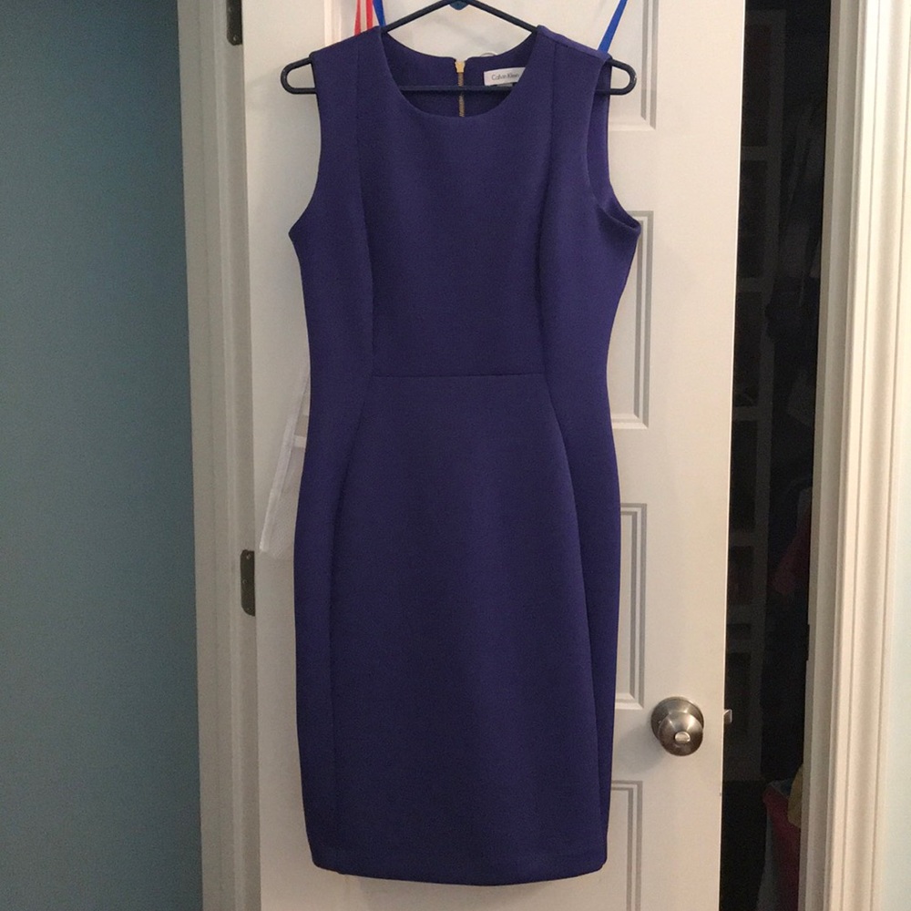 Royal blue size 10 Calvin Klein interview dress
